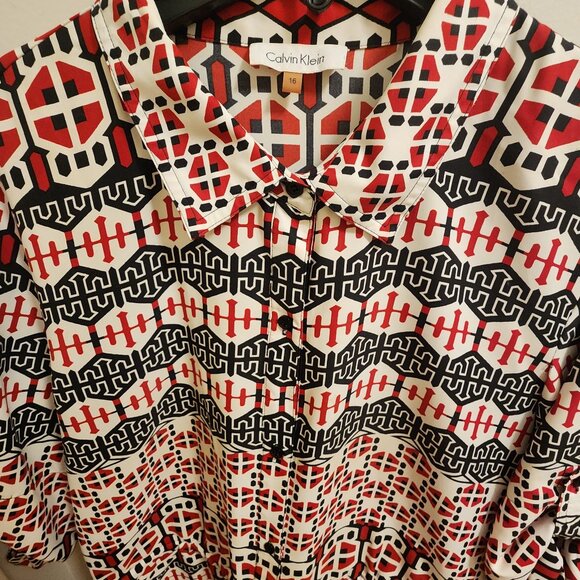 Calvin Klein Shirt Dress - lightweight, wrinkle-free fabric, great for travel! - Picture 1 of 6